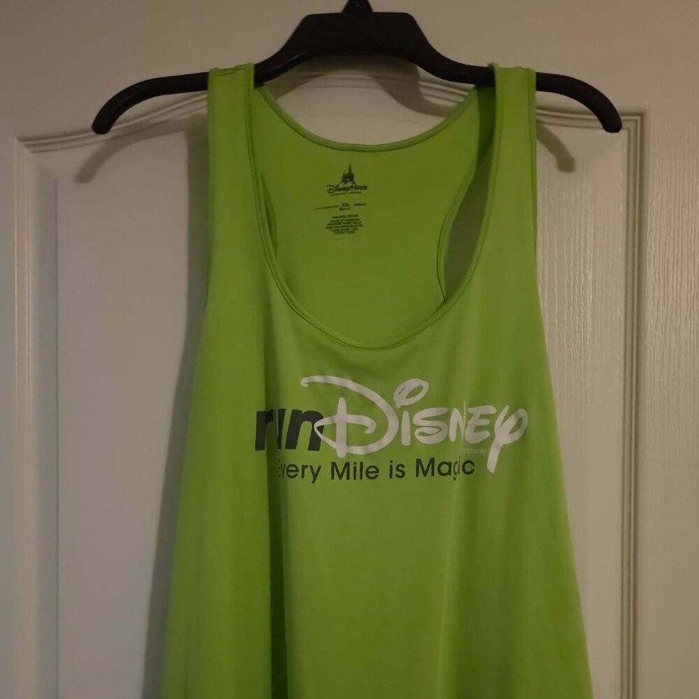 Womens RunDisney Green/Lime Tank top size XXL